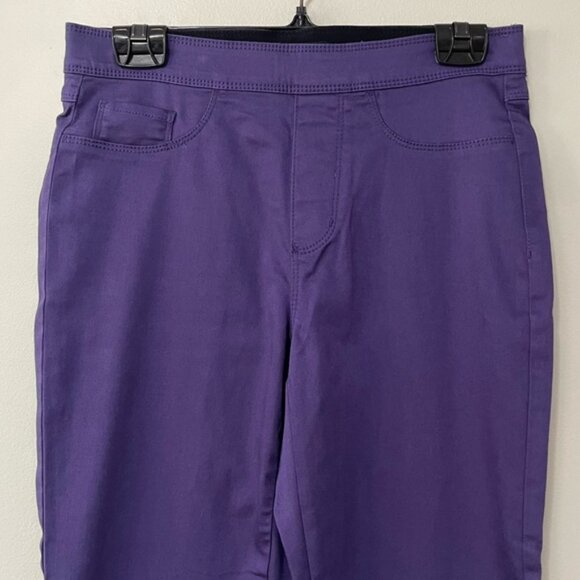 New Bellina Purple Stretch Pull On Skinny Jeans Jeggings Size 8 bin 4E - Picture 4 of 6
